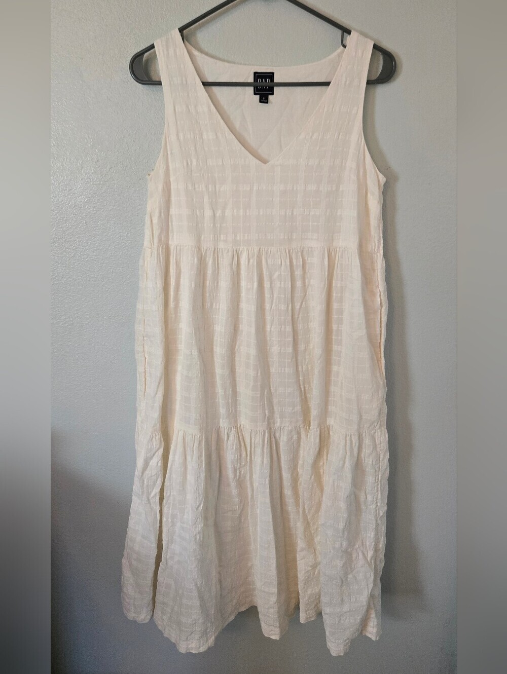 Gap | Off White Sleeveless Cotton Midi Dress Size Small